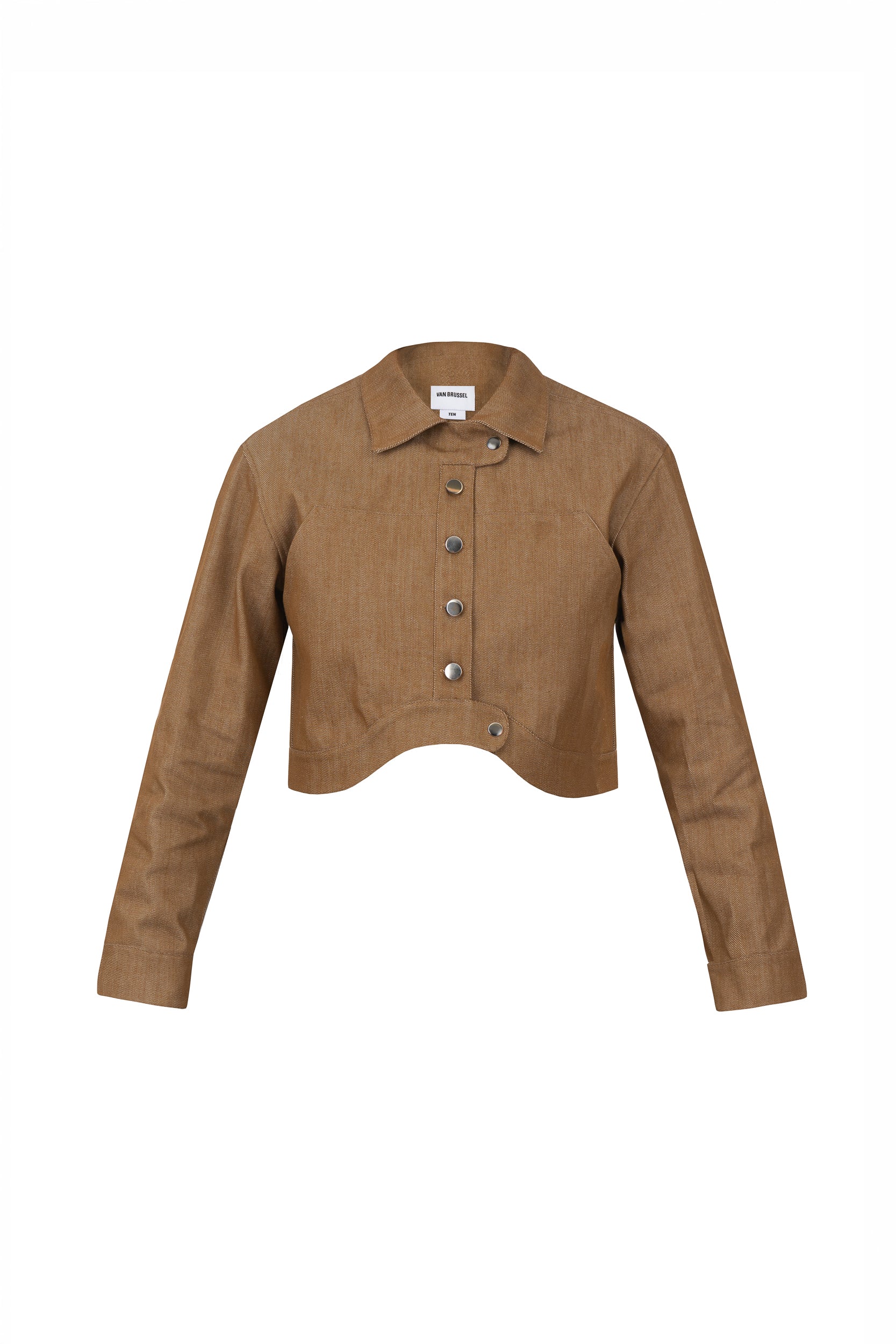 Nola Buttoned Biker Crop in Sand - PRE-ORDER (DROPPING LATE JULY)