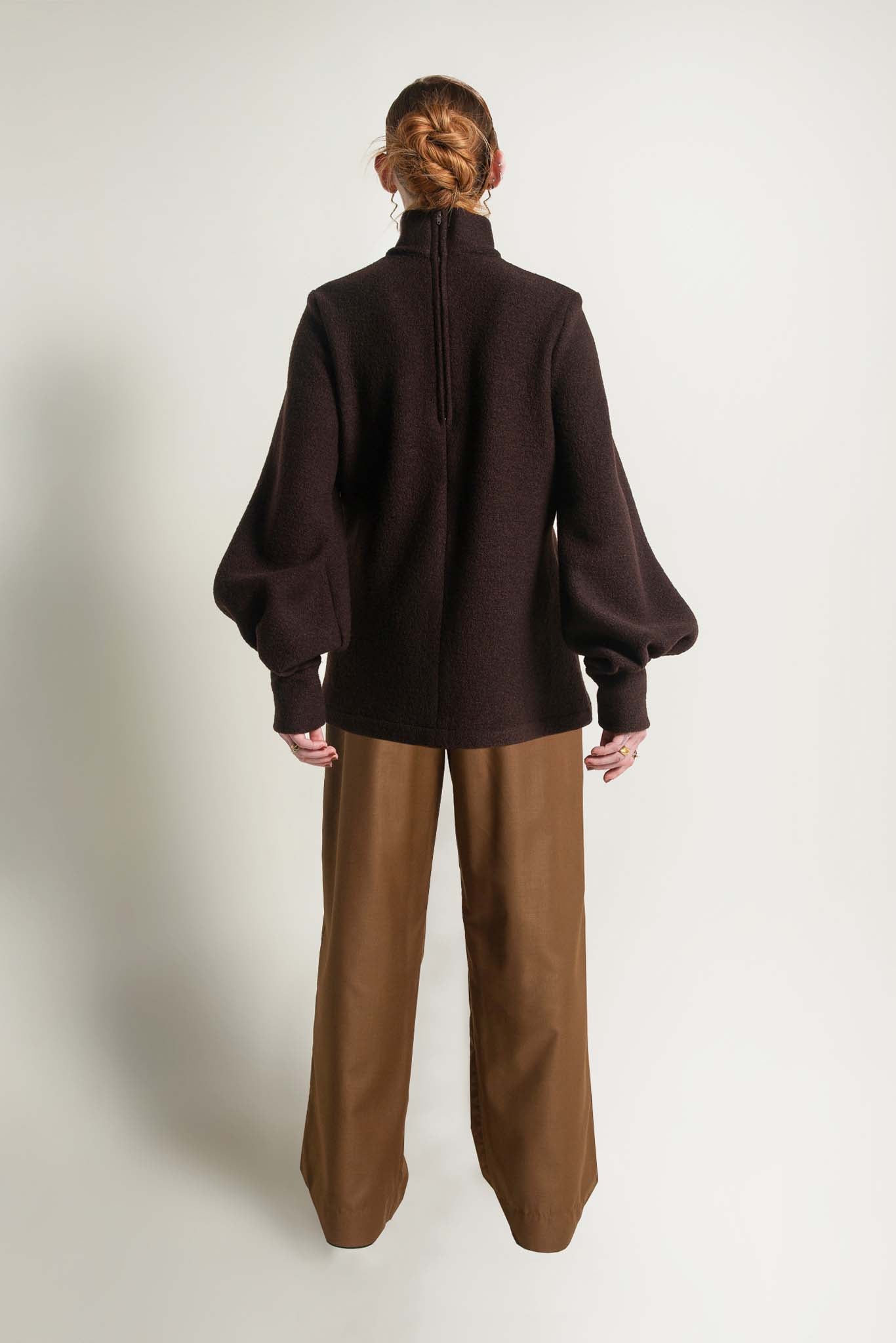 Lior Bell Sleeve Jumper in Espresso