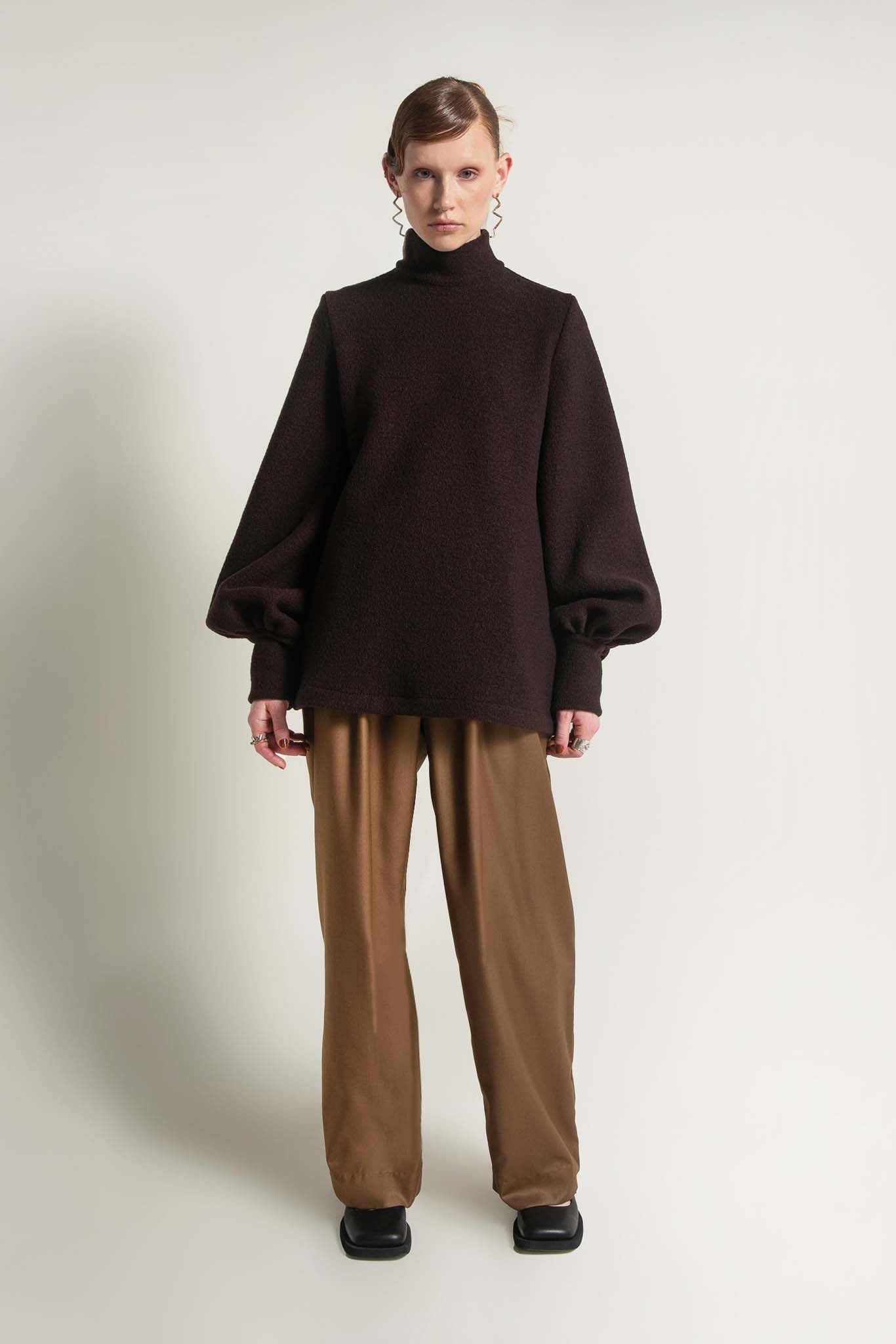 Lior Bell Sleeve Jumper in Espresso