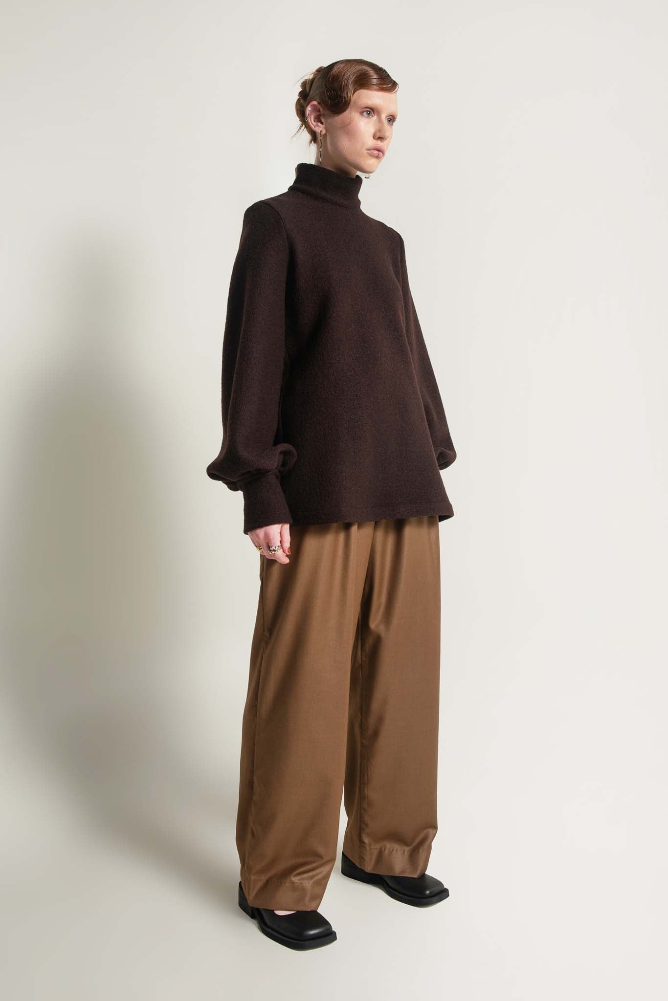 Lior Bell Sleeve Jumper in Espresso