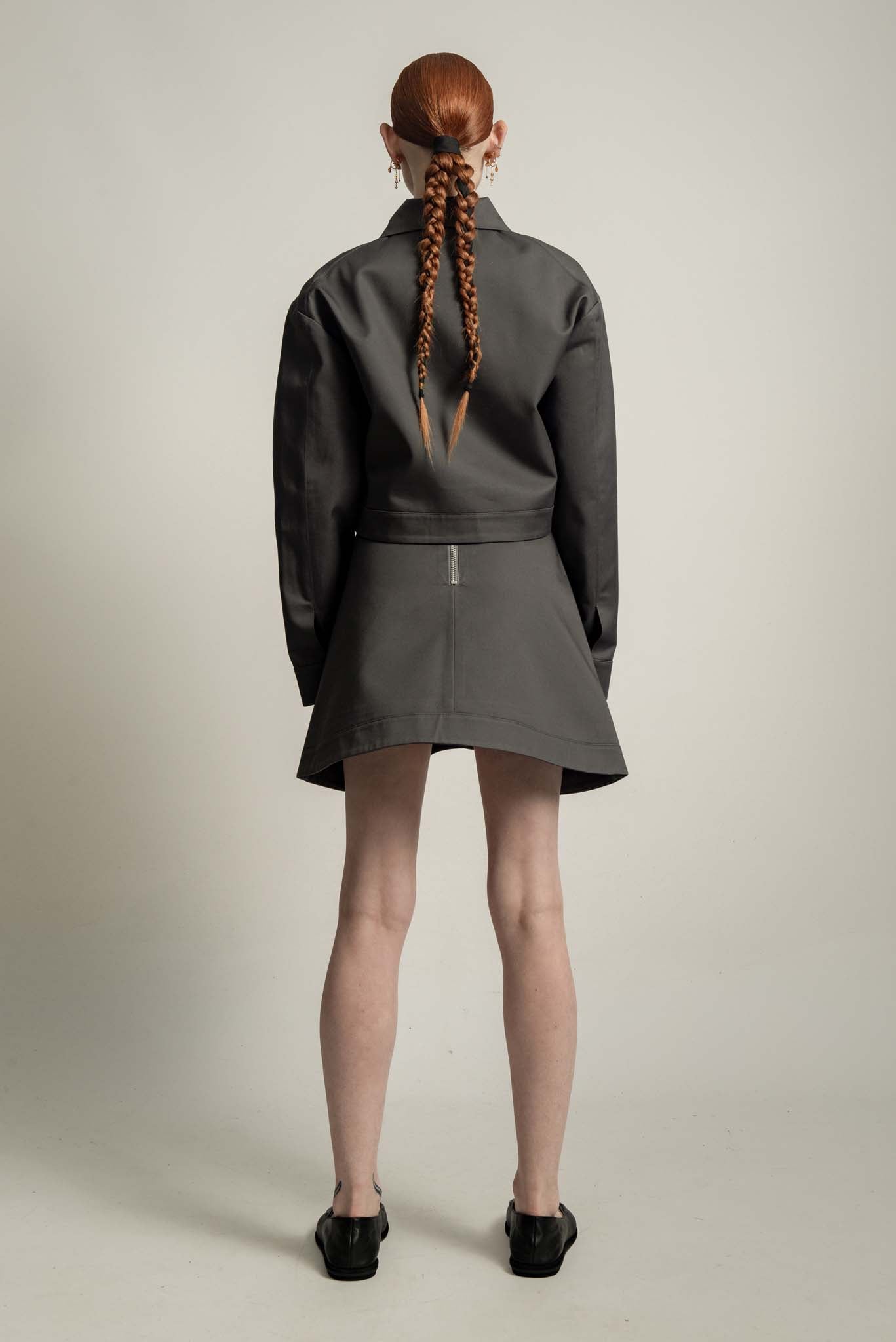 Nola Biker Skirt in Charcoal