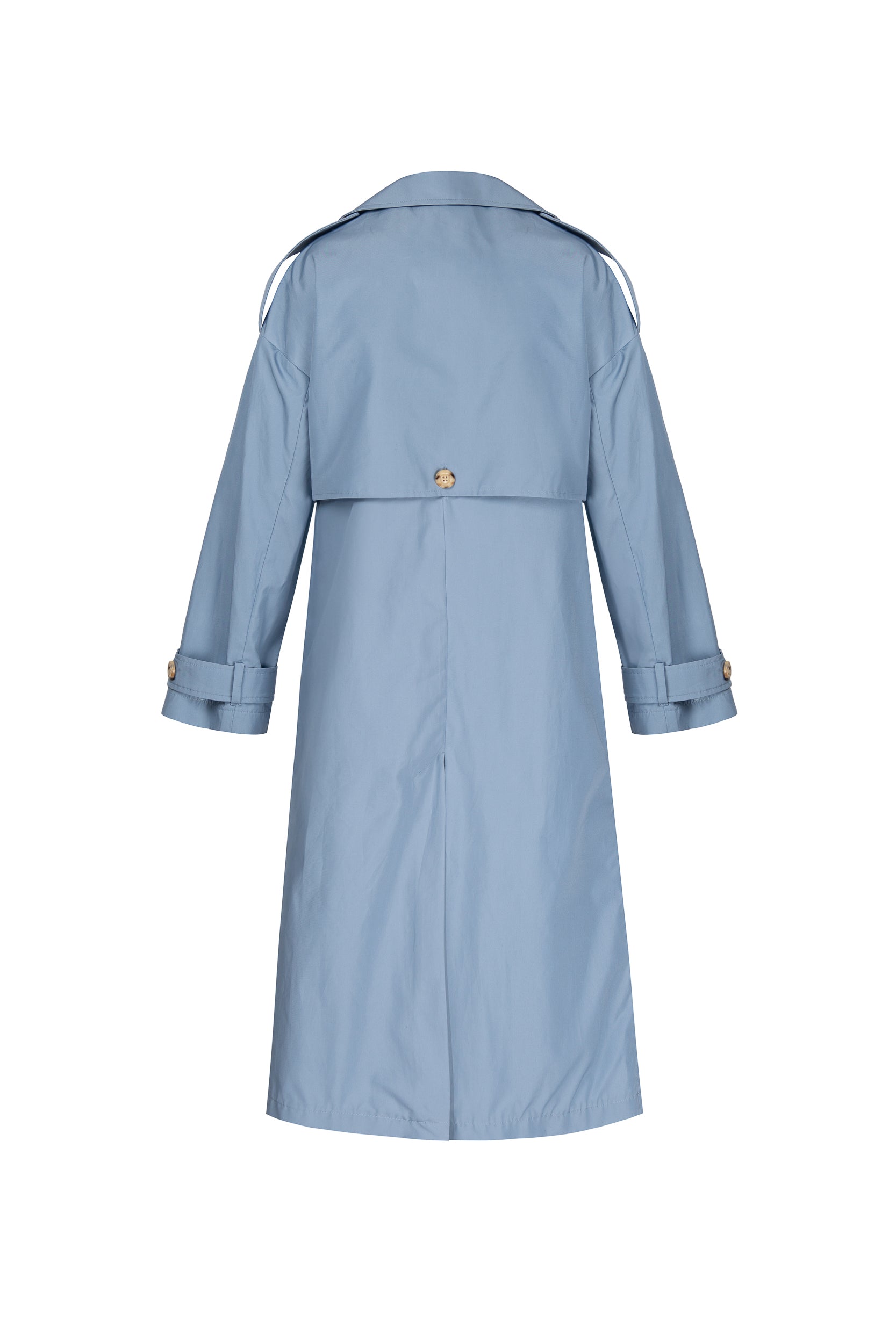 Aubrey Summer Trench in Dusty Blue