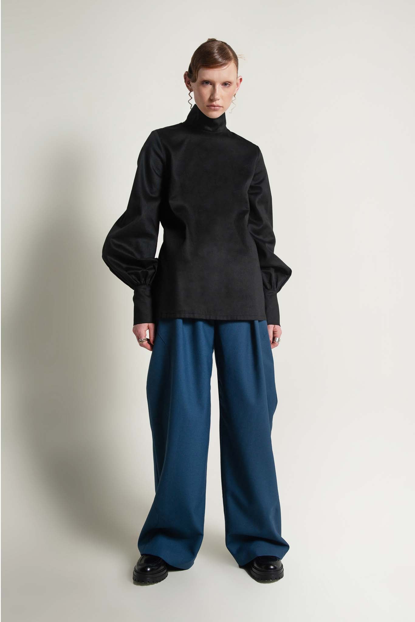 Lior Bell Sleeve Jumper in Midnight