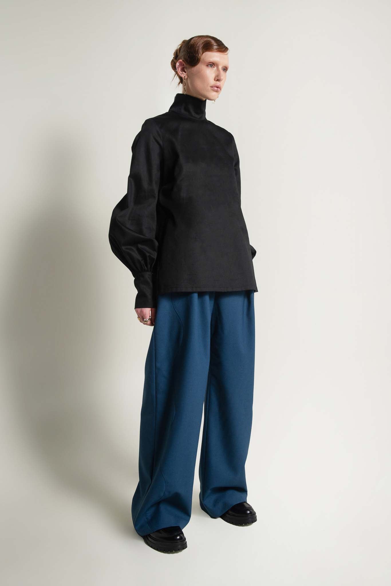 Lior Bell Sleeve Jumper in Midnight