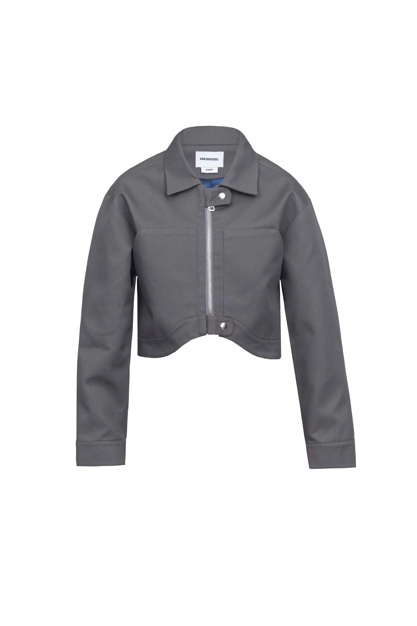 Nola Biker Crop in Charcoal