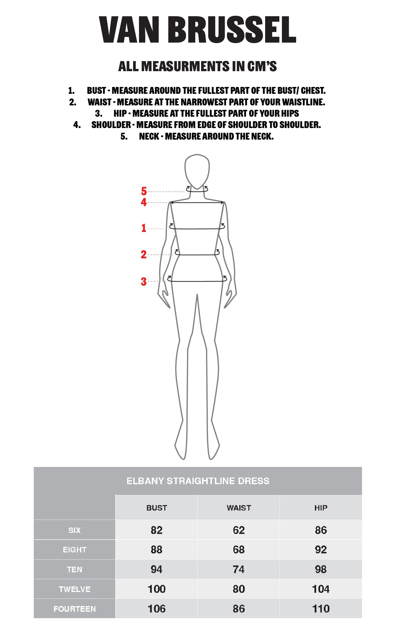 Elbany Straight Line Dress SECONDS SIZE 8