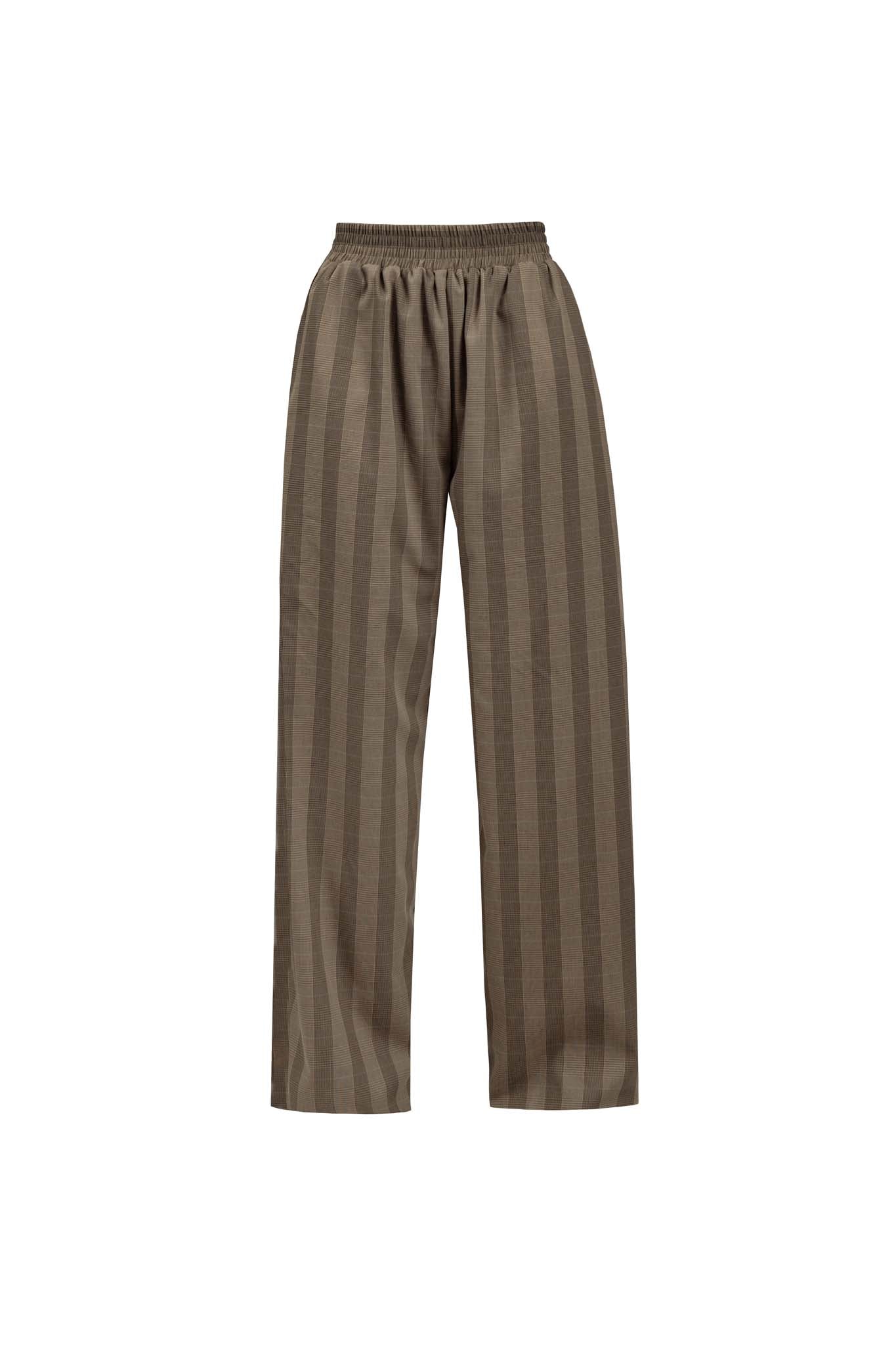 Soren Elasticated Waist Trouser in Prince of Wales Check